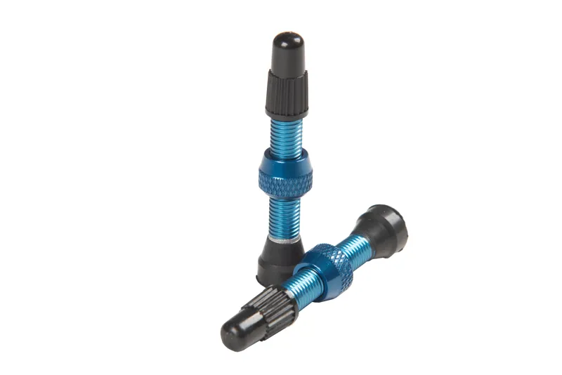 Stans No Tubes Alloy Presta Valves Pair - 35mm - Blue-1