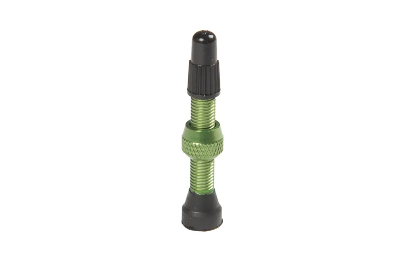 Stans No Tubes Alloy Presta Valves Pair - 35mm - Green-2