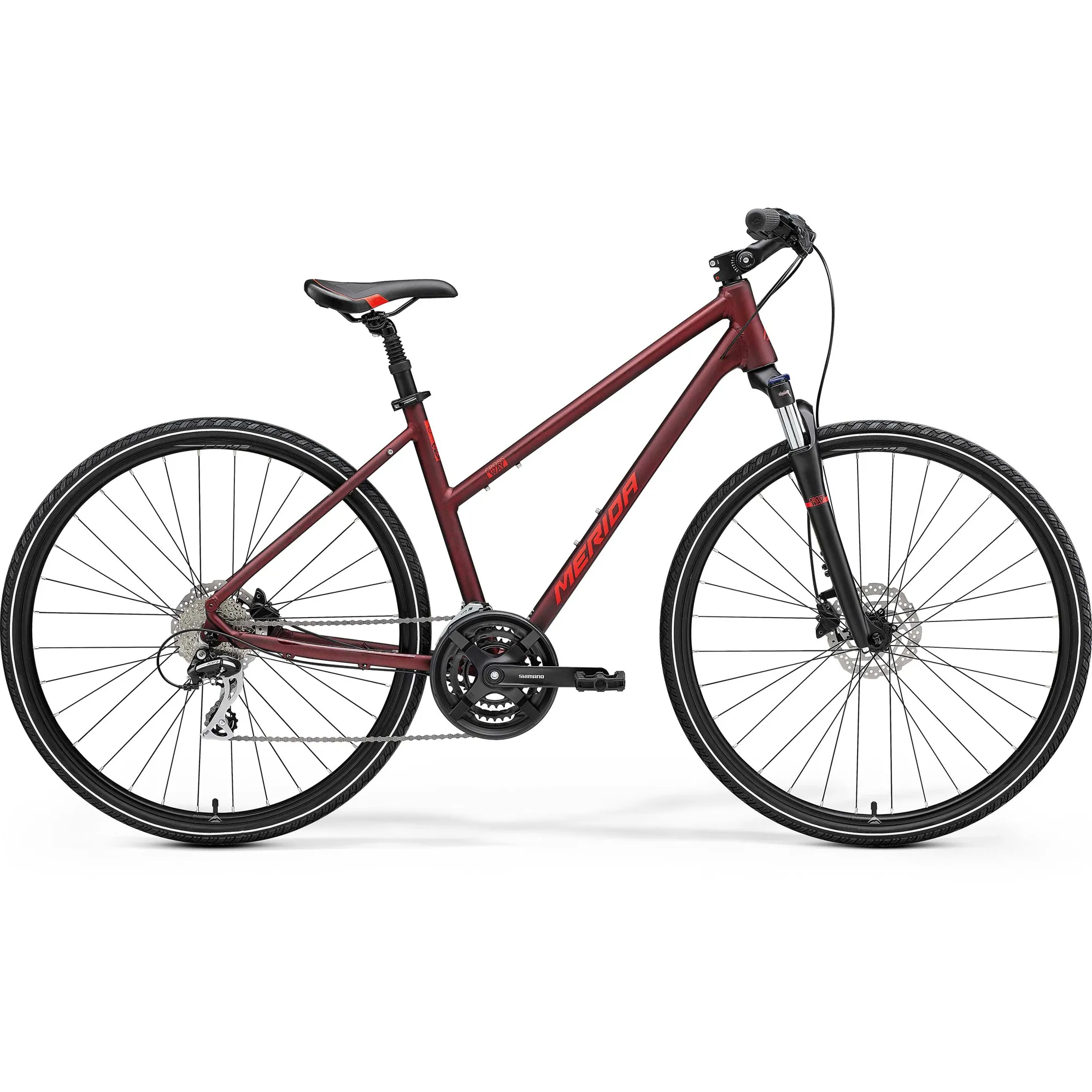 Merida Crossway 20D Women's Hybrid Bike Red