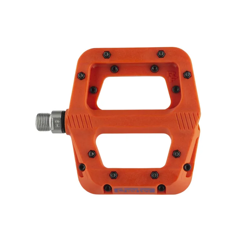 orange race face pedals