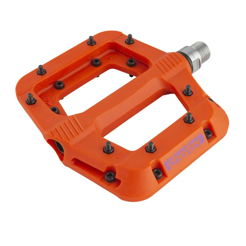 orange race face pedals