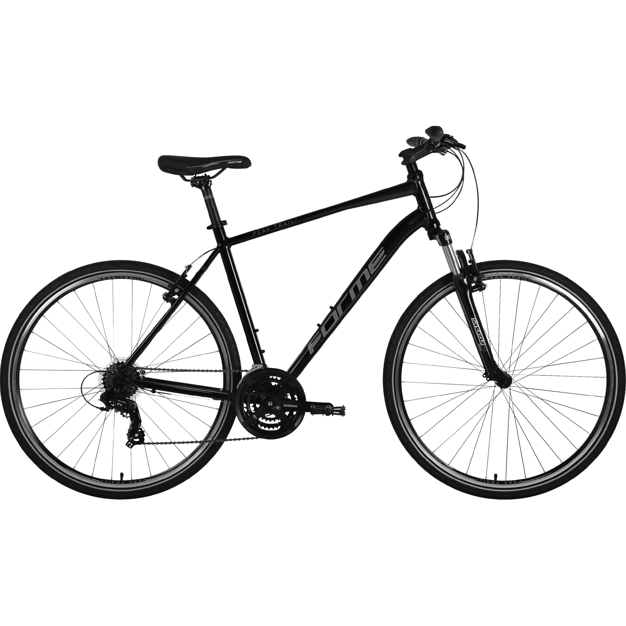 Raleigh Route Hybrid Mountain Bike Mens Black Raleigh Route 700C