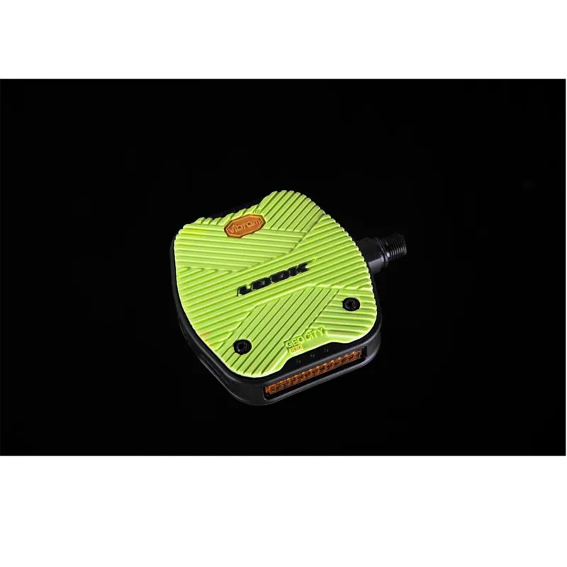 Look Geo City Grip Flat Pedal - Lime-1
