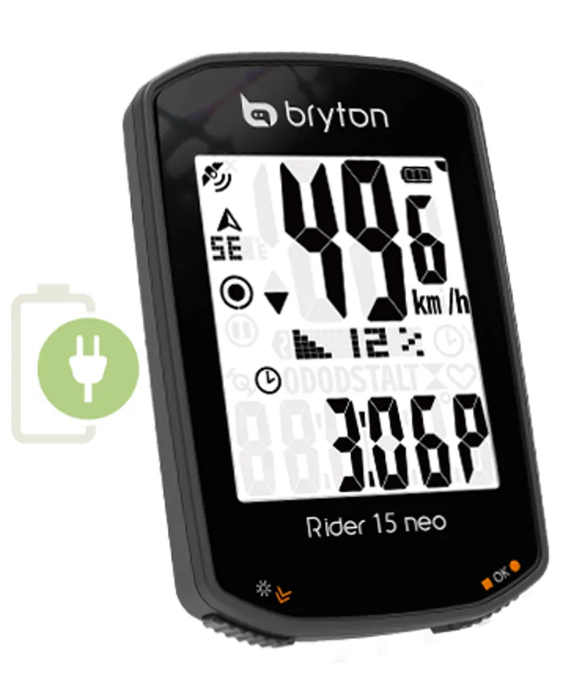 Bryton Rider 15C Neo GPS Cycle Computer Bundle With Cadence-1