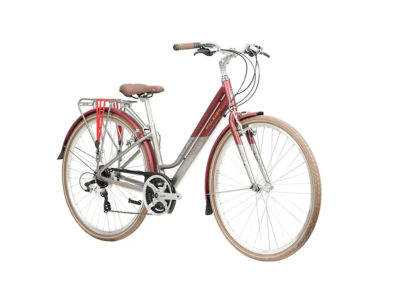 Raleigh Pioneer Grand Tour 700c 2023 Women's Hybrid Bike - Burgundy-1