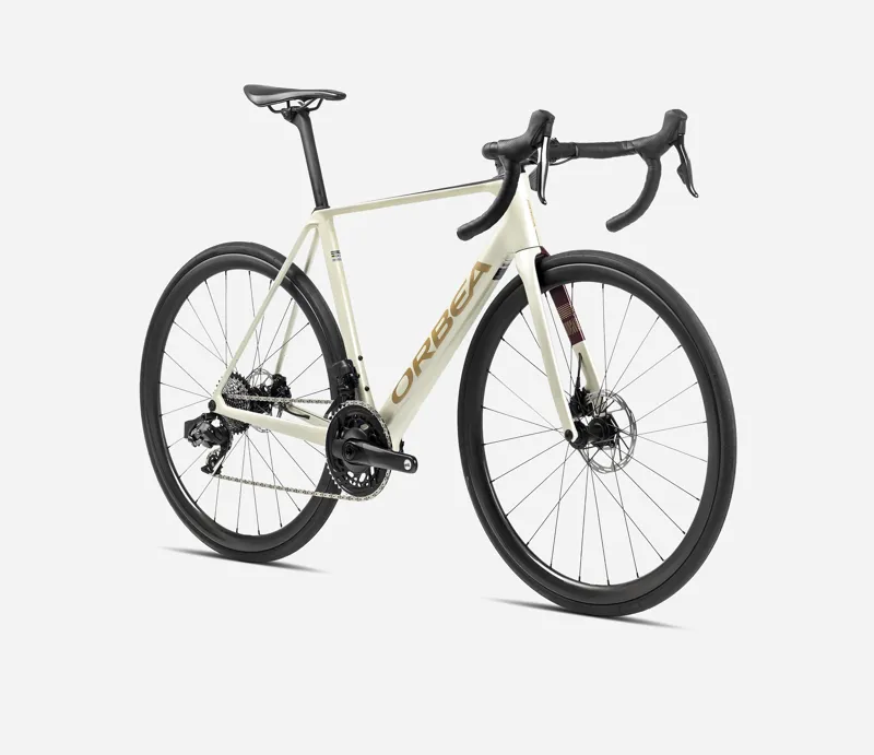 Orbea Orca M30 2024 Carbon Road Bike - Ivory White/Burgundy-2