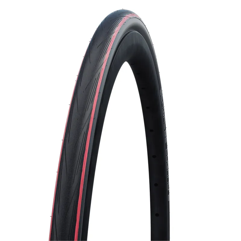 Schwalbe Lugano II K-Guard 700 x 25c Road Bike Tyre - Black/Red