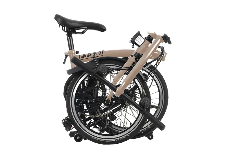 Brompton S6L Low Bar C Line Explore 2024 Folding Bike - Dune Sand-2