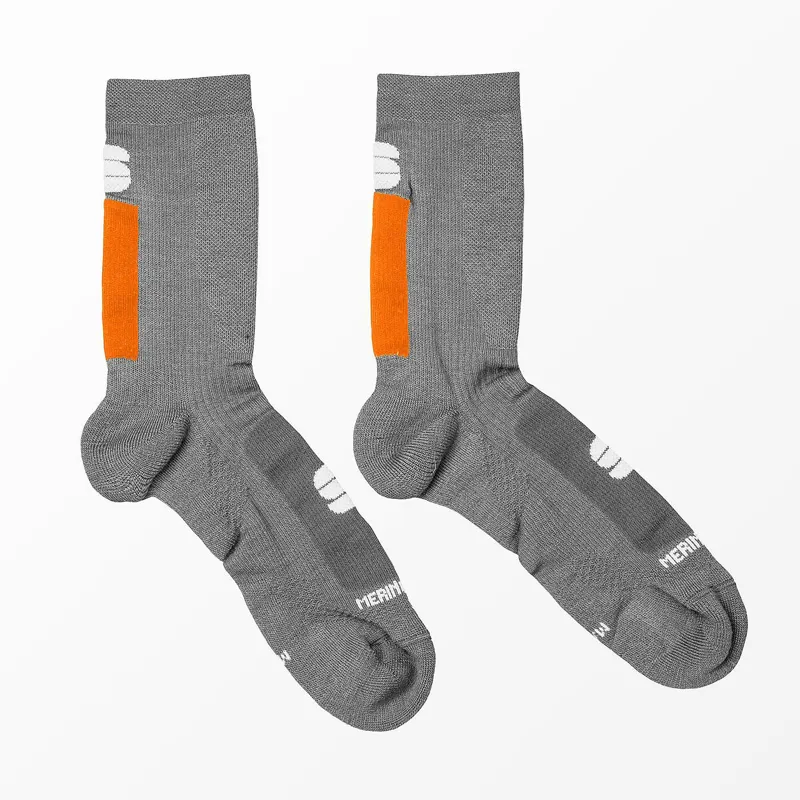 Sportful Merino Wool 18 Men's Socks - Cement/Orange