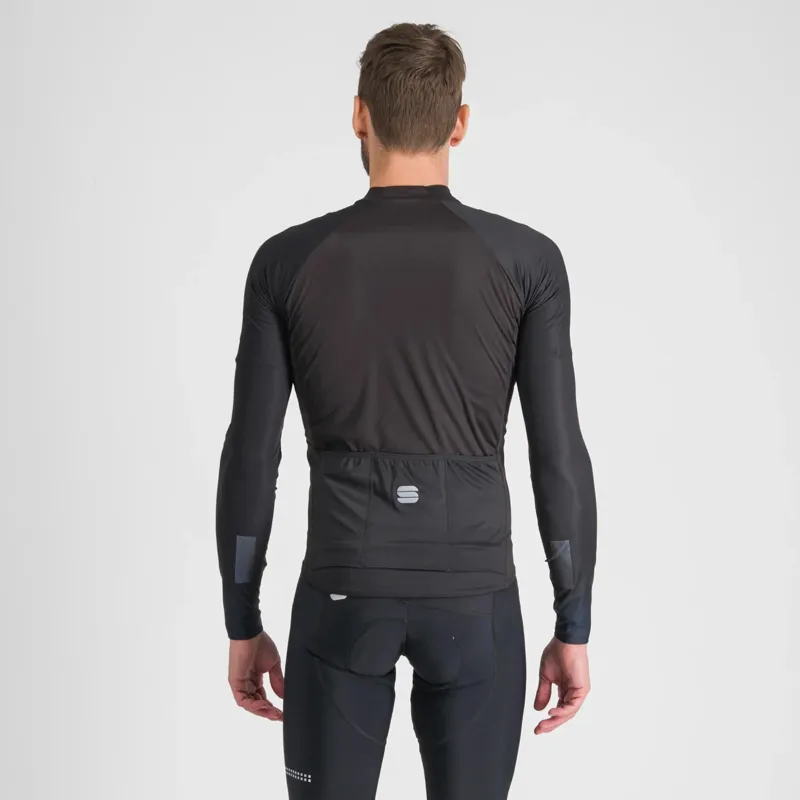 Sportful BodyFit Pro Men's Long Sleeve Jersey - Black/Galaxy Blue-1