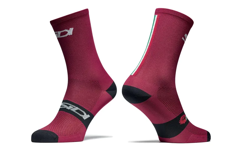 Sidi Trace 15cm Socks - Burgundy/Black