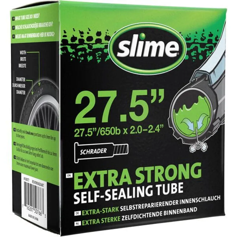 Slime Pre-Filled Self Healing Inner Tube - 27.5 x 2.00-2.40 - Schrader