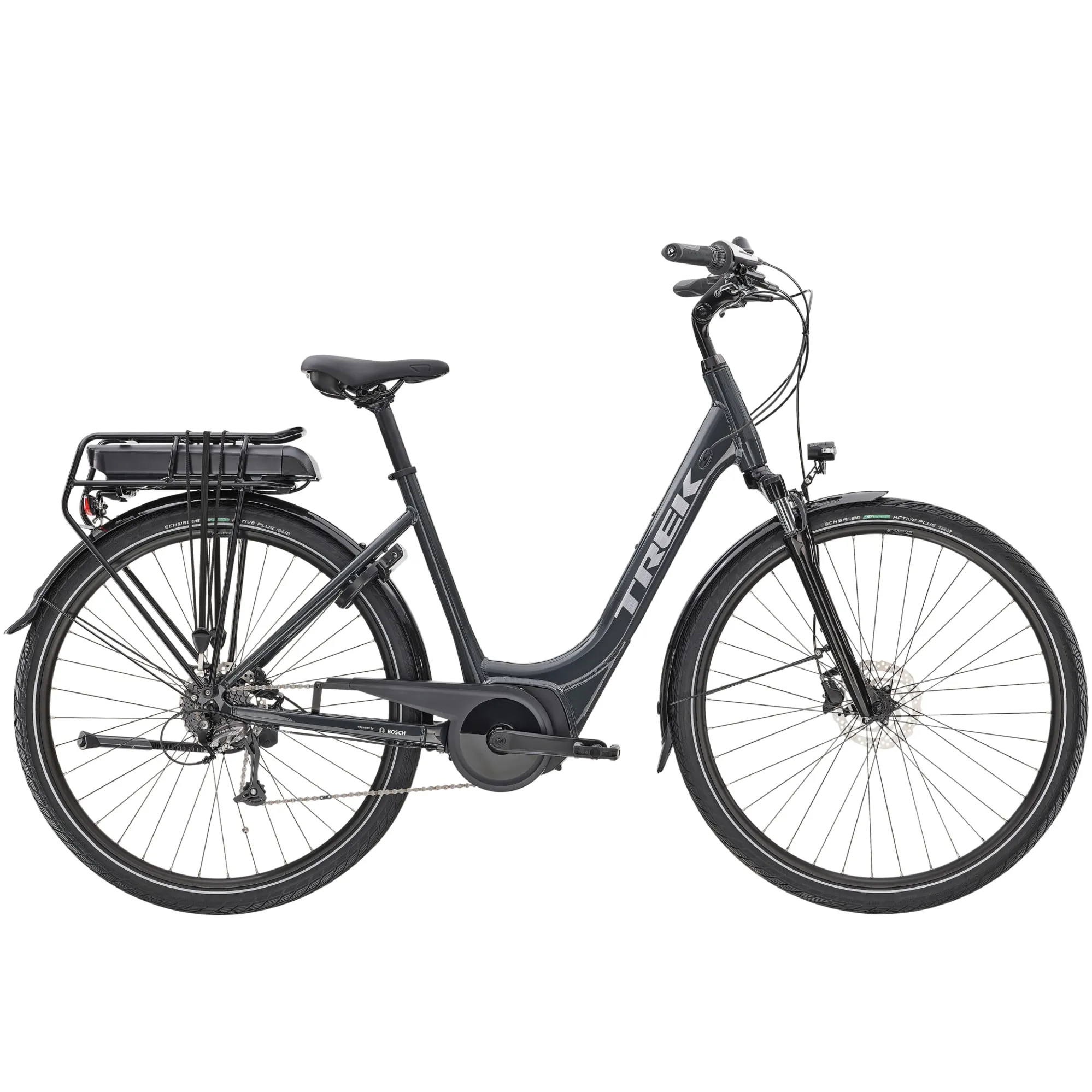 Trek Verve 1 Lowstep 300 Women s Electric Bike Solid Charcoal