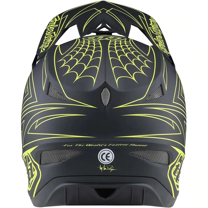 Troy Lee Designs D3 Fiberlite MIPS Full Face Helmet -Spider Stripe Yellow-4