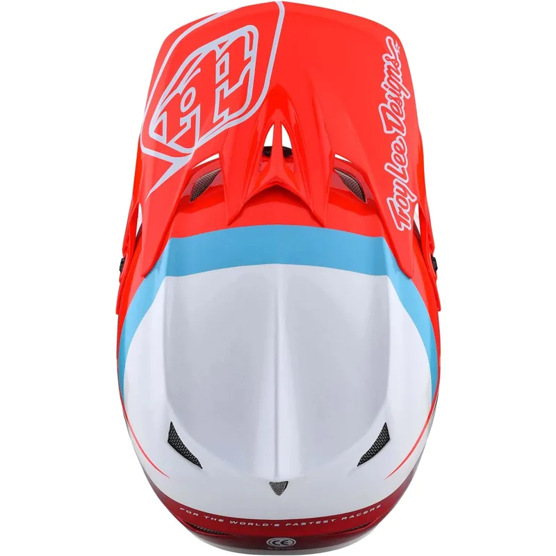 Troy Lee Designs D3 Fiberlite MIPS Full Face Helmet - Slant Red-6
