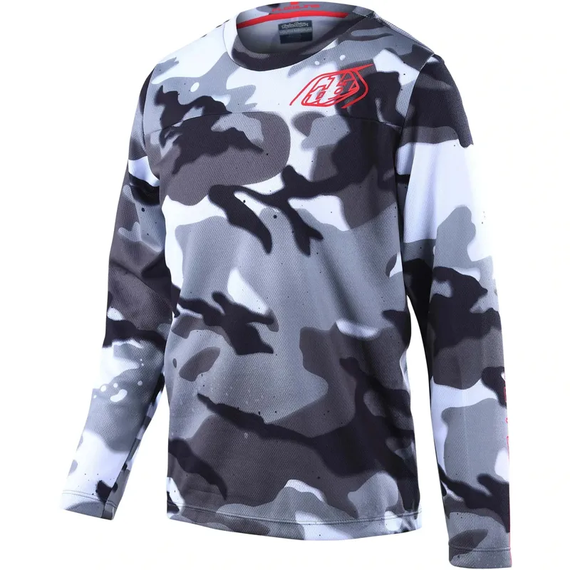 Troy Lee Designs Flowline Youth Long Sleeve Jersey - Spray Camo White