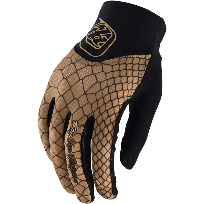 Troy Lee Designs Ace Womens Long Finger Gloves - Snake Gold