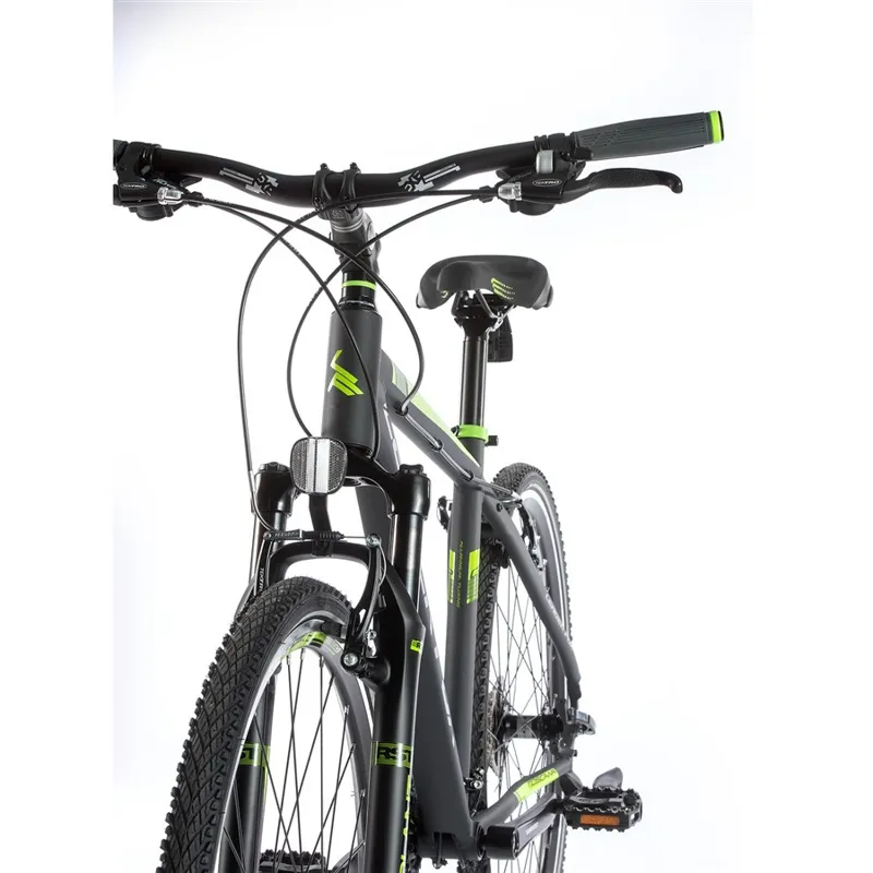 Leader Fox Toscana Mens Hybrid Bike - Matt Grey-Green - 17.5 inch-2