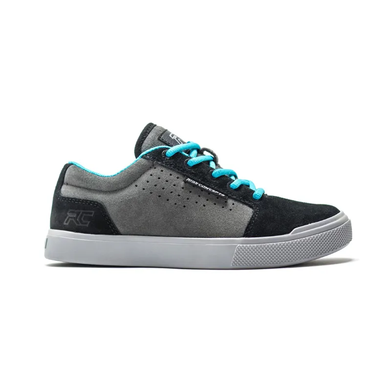 Ride Concepts Vice Youth Flat MTB Shoes - Black/Charcoal