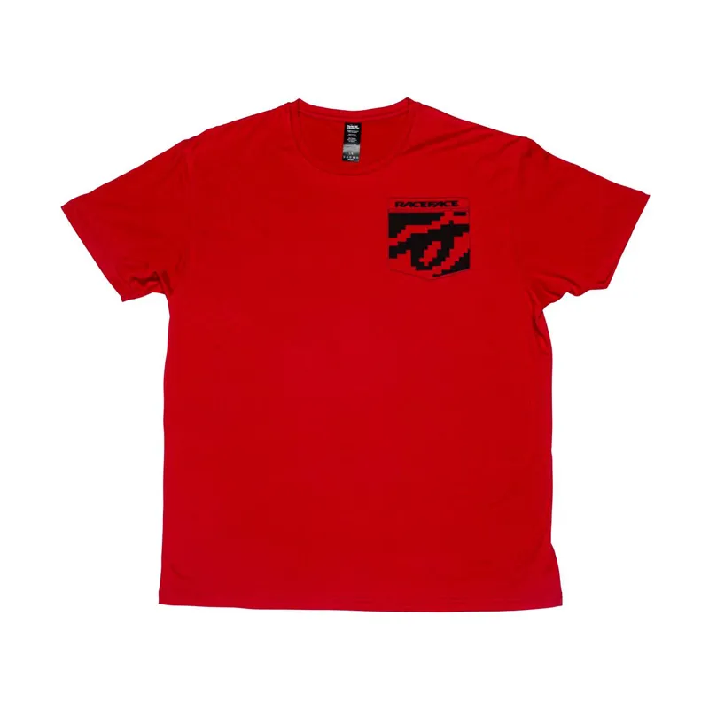 Race Face 8 Bit Pocket Short Sleeve T-Shirt - Red 