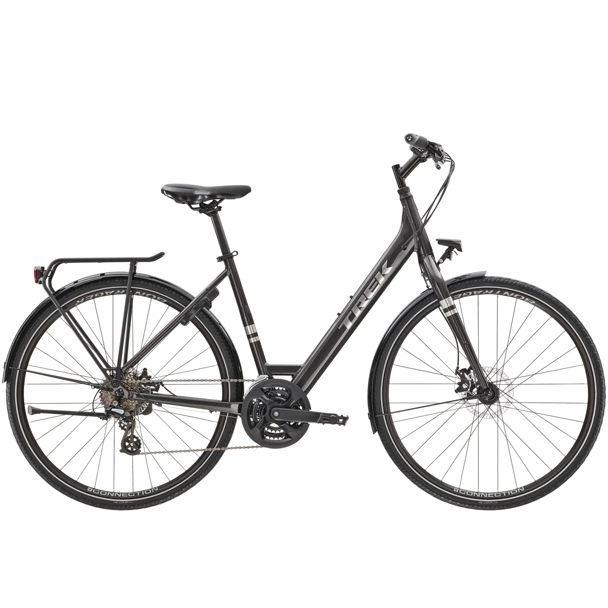 Trek Verve 1 Equipped Lowstep Women's Hybrid Bike - Dnister Black Trek Verve 1 Equipped Lowstep Women's Hybrid Bike - Dnister Black