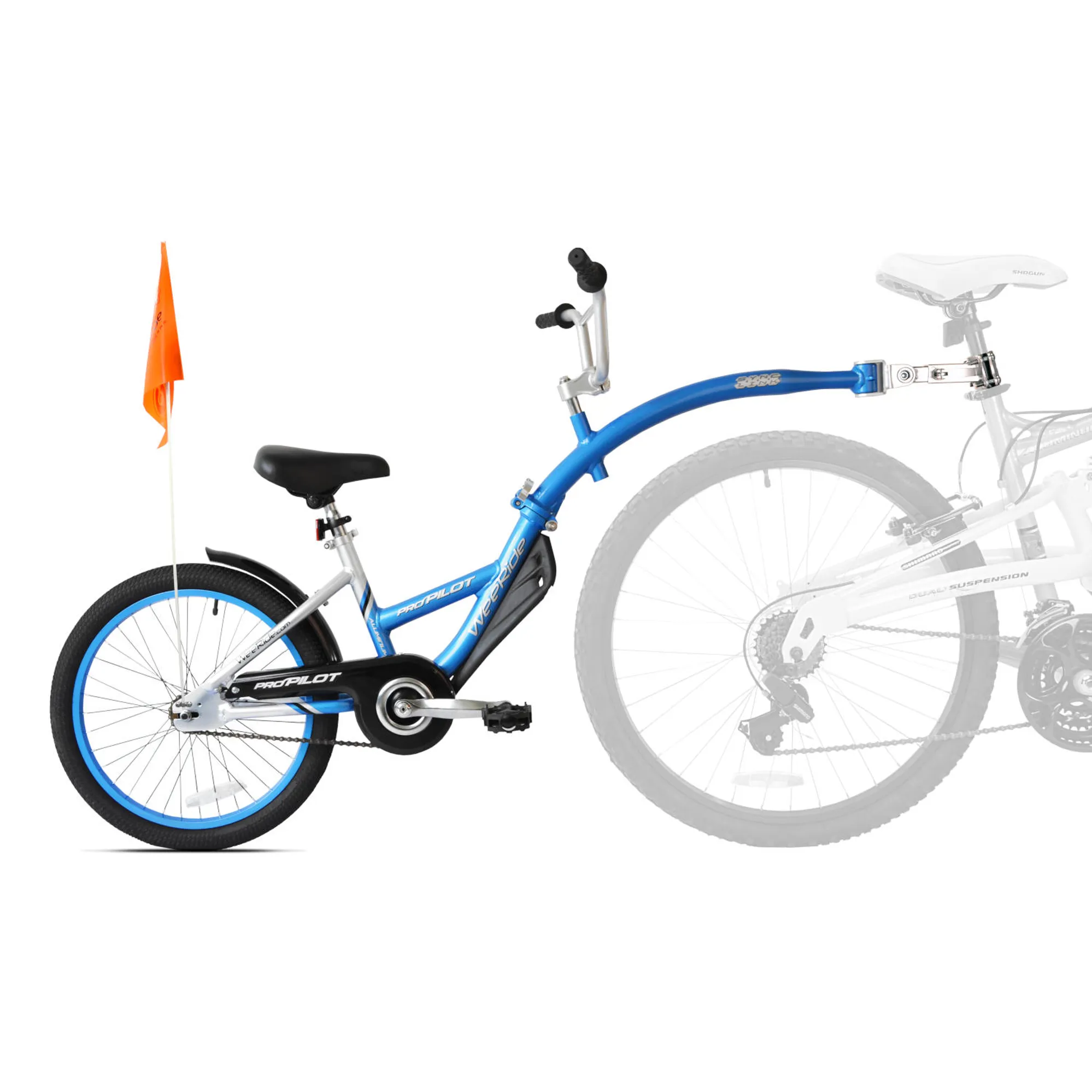 Weeride Pro Pilot 20w Tagalong Child Trailer Blue - Main Image