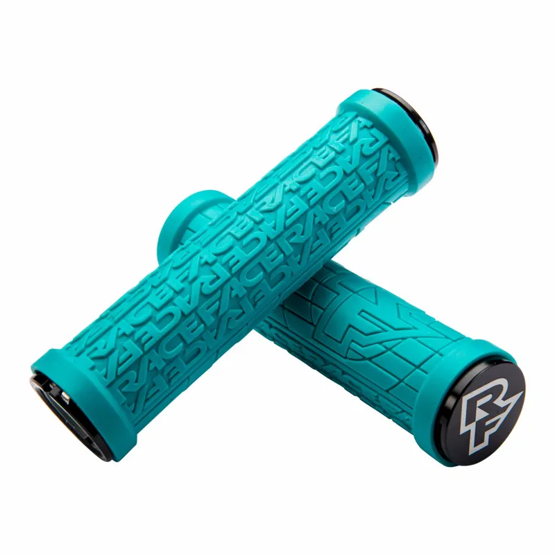 Race Face Grippler Lock-On MTB Grips - Turquoise