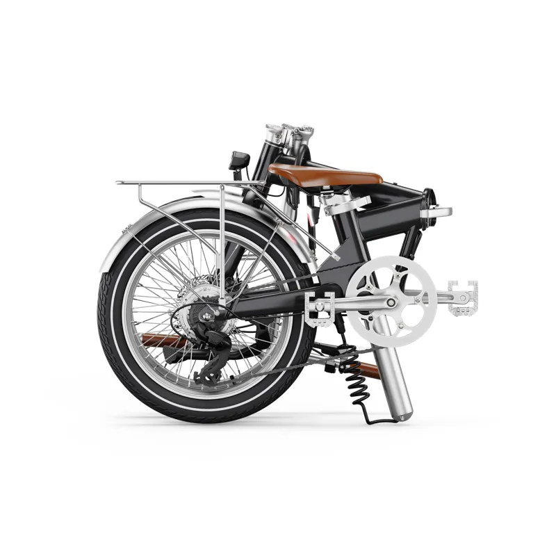 Eovolt Afternoon 20w Origins Vintage Folding Electric Bike - Satin Black-1