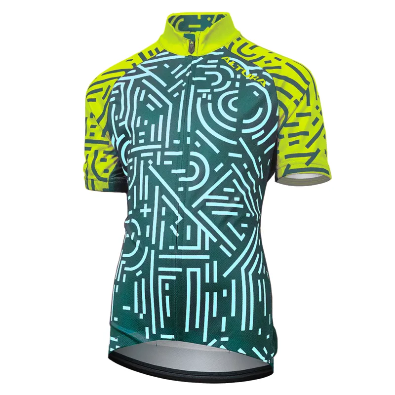 Altura Kids Icon Short Sleeve Jersey - Tokyo Teal/Lime