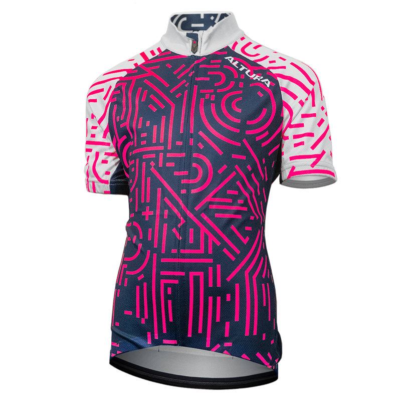 Altura Kids Icon Short Sleeve Jersey - Tokyo Navy/Diva Pink