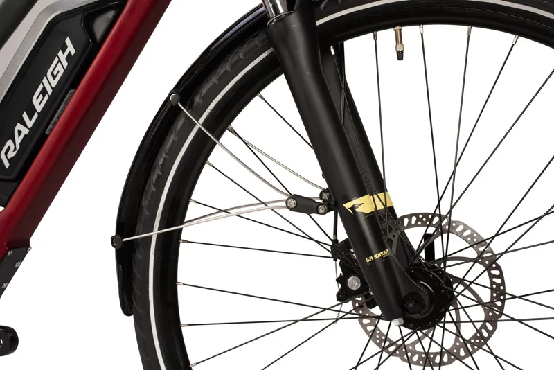 Raleigh Array Low Step 2020 Womens Electric Urban Bike - Burgandy-3