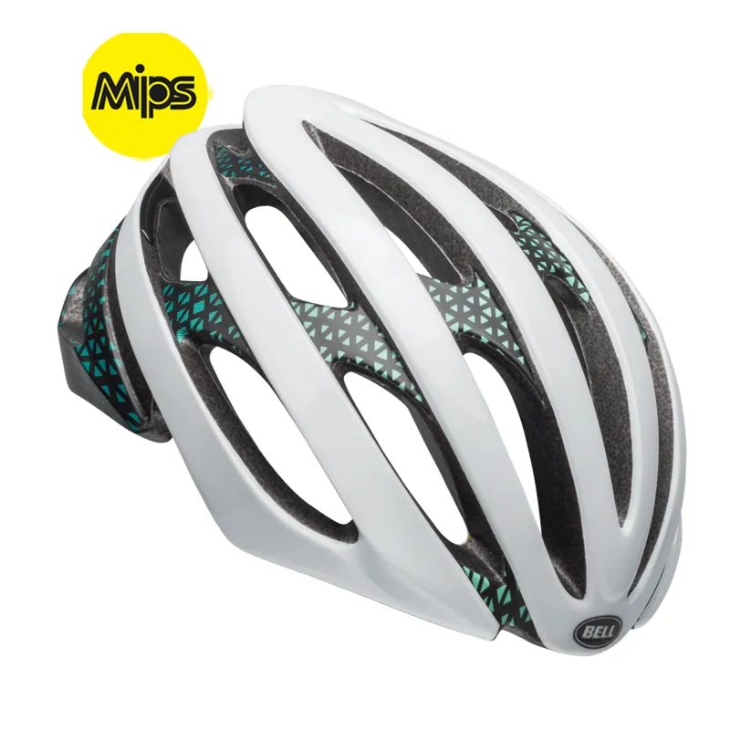 Bell Stratus MIPS Road Helmet - Gloss White/Black/Mint