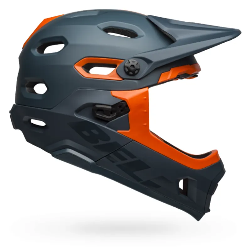 Bell Super DH MIPS Full Face MTB Helmet - Matte Slate/Orange