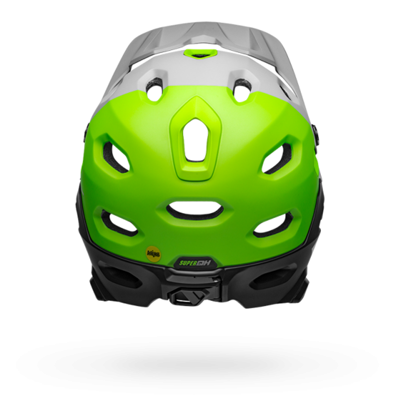 Bell Super DH MIPS Full Face MTB Helmet - Grey/Green/Black-4