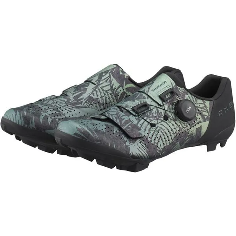 Shimano RX8 Gravel Road Shoes - Tropical Leaves-4
