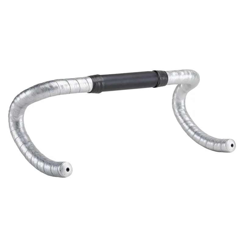 Supacaz Bling Bar Tape - Platinum + Ano Platinum Plugs-1