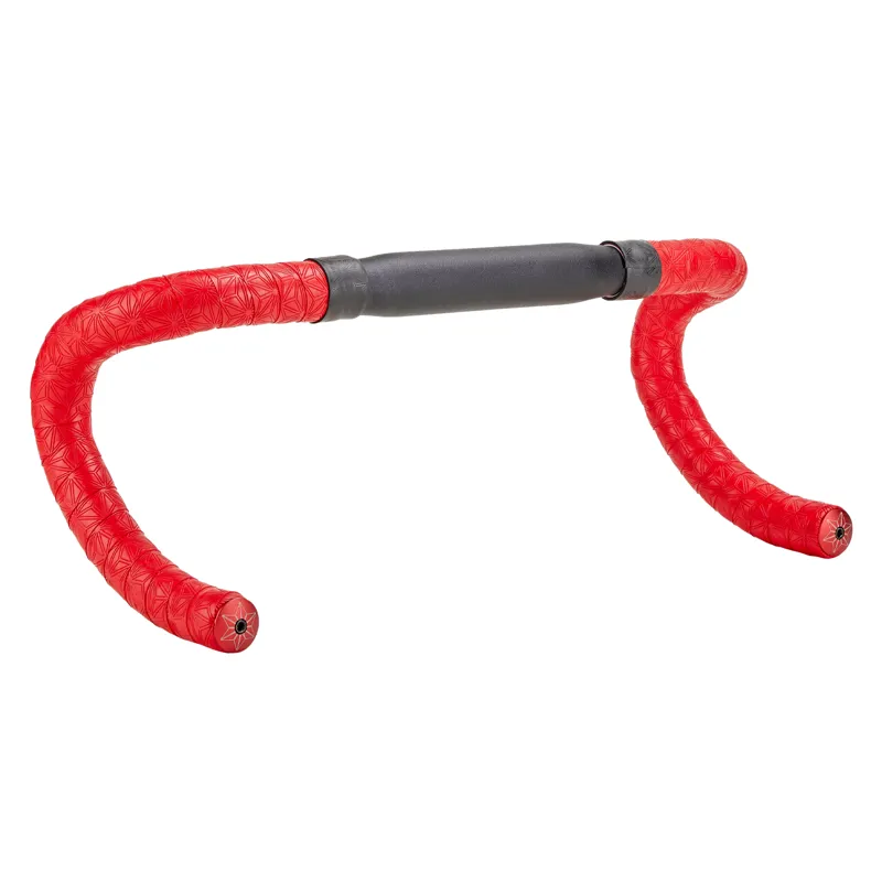 Supacaz Super Sticky Kush Classic Bar Tape - Red + Ano Red Plugs-1
