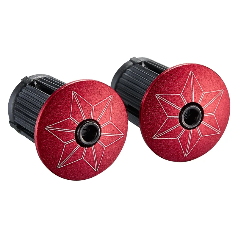 Supacaz Super Sticky Kush Galaxy Bar Tape - Red Stars/Ano Red Plugs-2