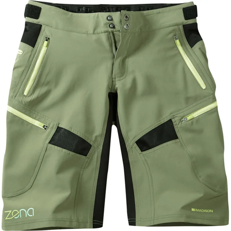 Madison Zena Womens Baggy Shorts - Green
