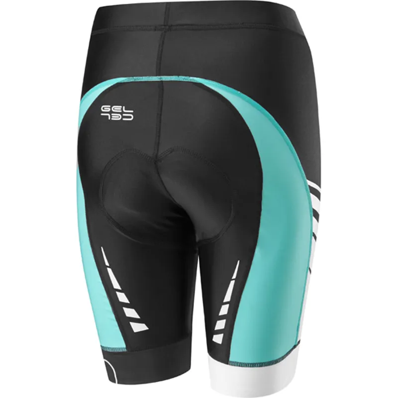 Madison Keirin Womens Shorts - Black/Cockatoo Blue-1