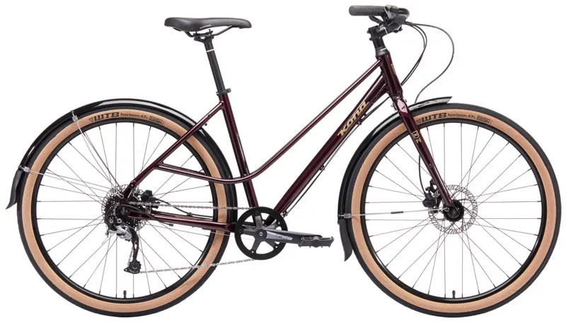 Kona Coco 2019 Womens Hybrid Bike - Deep Red-10