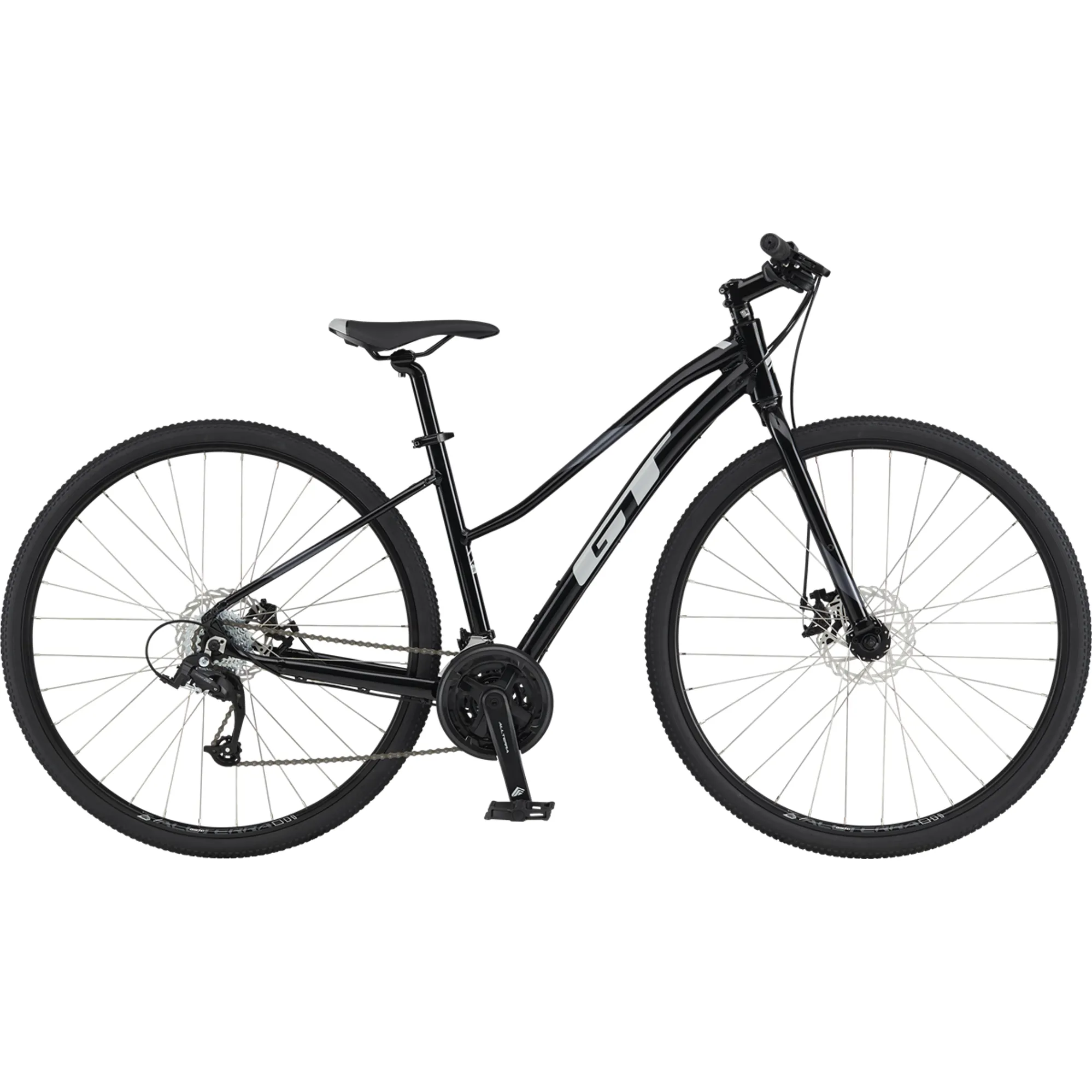 GT Transeo Sport Step Thru Women s Hybrid Bike Black