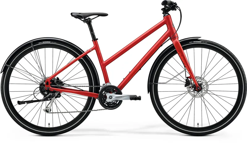Merida Crossway Urban 100 Womens 2020 Hybrid Bike Red £
