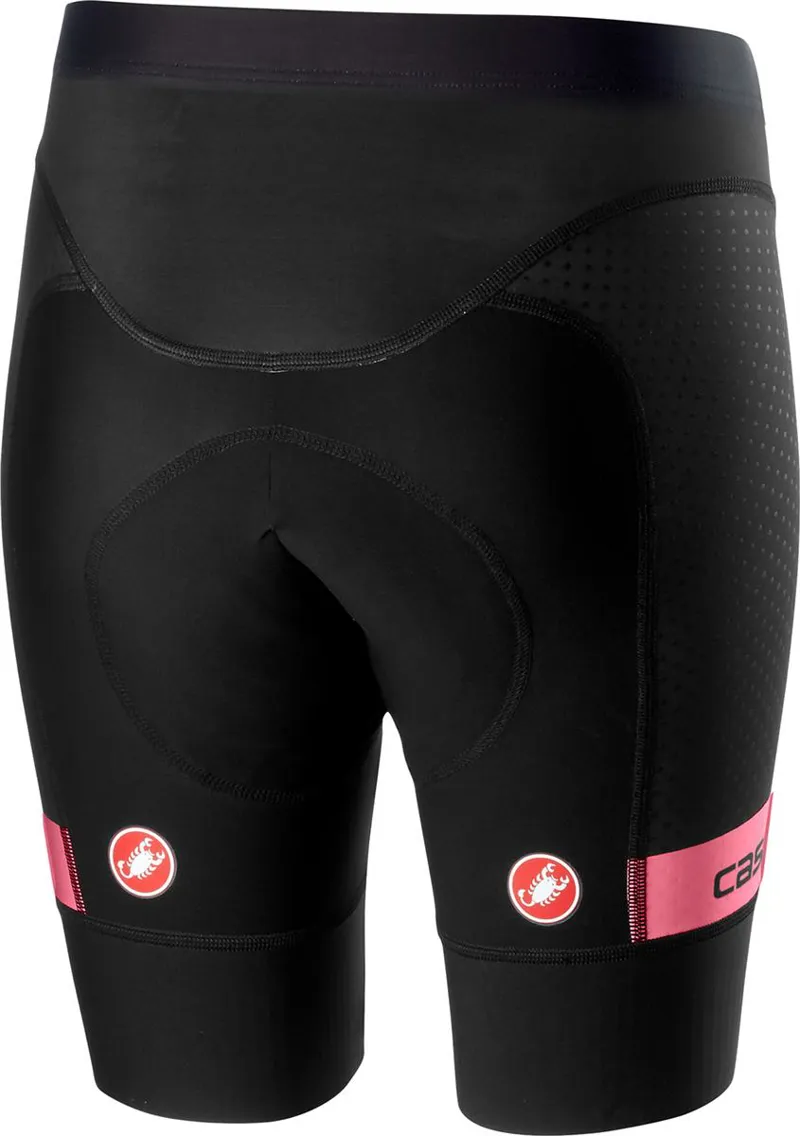 Castelli Free Aero Race 4 Womens Lycra Short Team - Black/Pink-1