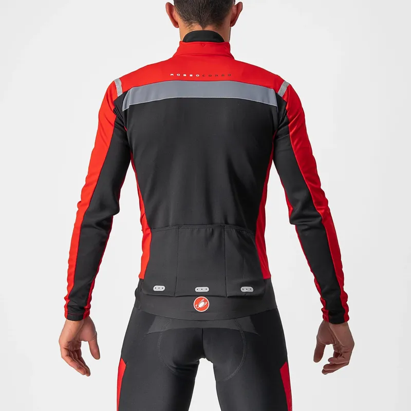 Castelli Alpha RoS 2 Light Men's Jacket - Red/Silver Reflex-1