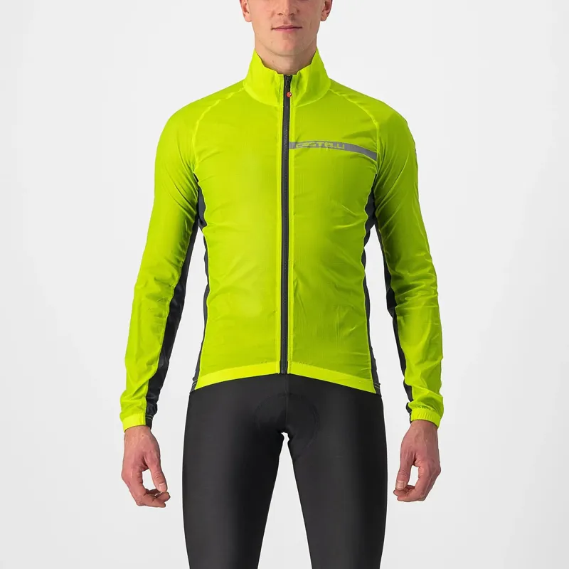 Castelli Squadra Stretch Men's Jacket - Electric Lime/Dark Grey