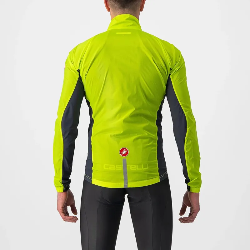 Castelli Squadra Stretch Men's Jacket - Electric Lime/Dark Grey-1