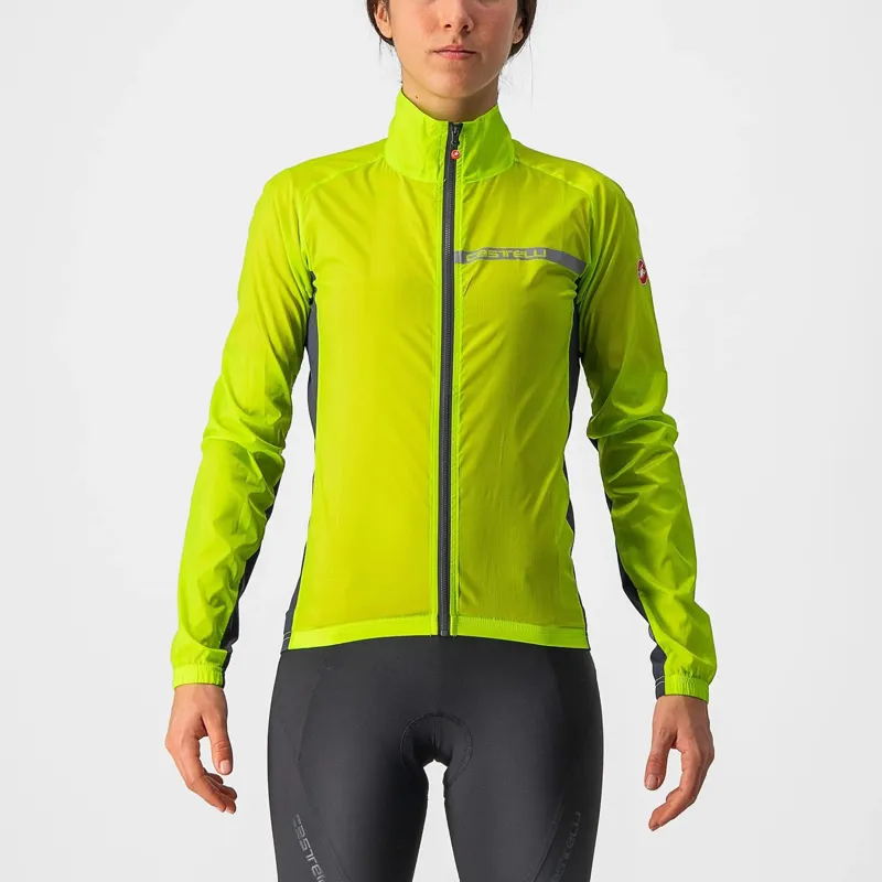 Castelli Squadra Stretch Women's Jacket - Electric Lime/Grey