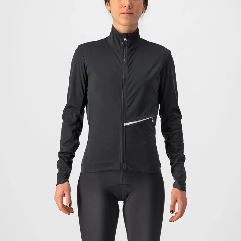 Castelli Go Windproof Women's Jacket - Light Black/White