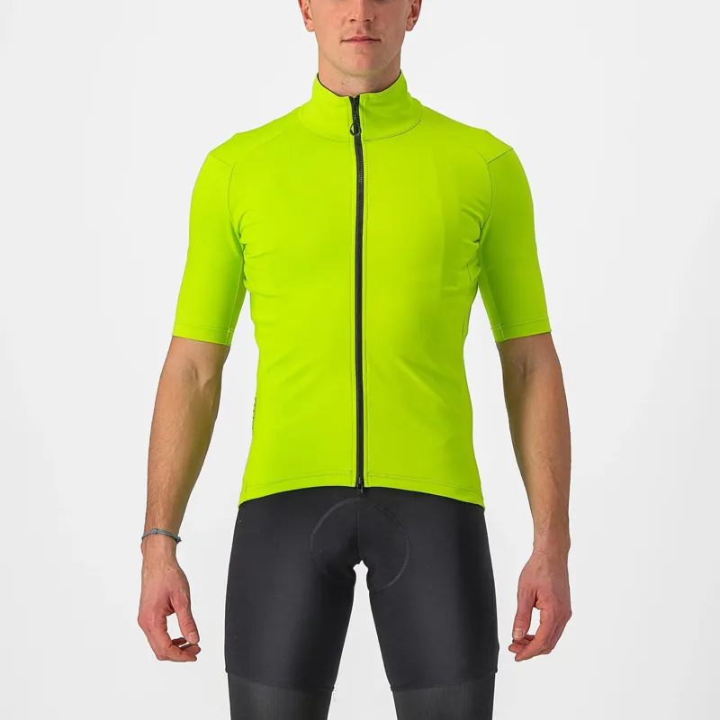 Castelli Perfetto RoS 2 Wind Men's Short Sleeve Jersey - Electric Lime